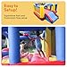 [Upgrade Version] PicassoTiles KC102 12x10 Foot Inflatable Bouncer Jumping Bouncing House, Jump Slide, Dunk Playhouse w/Basketball Rim, 4 Sports Balls, Full-Size Entry, 580W ETL Certified Blower