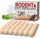 Rodent Repellent Indoor 33 Balls – Natural Peppermint Mouse Repellent, Mice Repellent Deterrent for Indoor & Outdoor Use, Rodent Repellent for Home, Garage, Car & RV