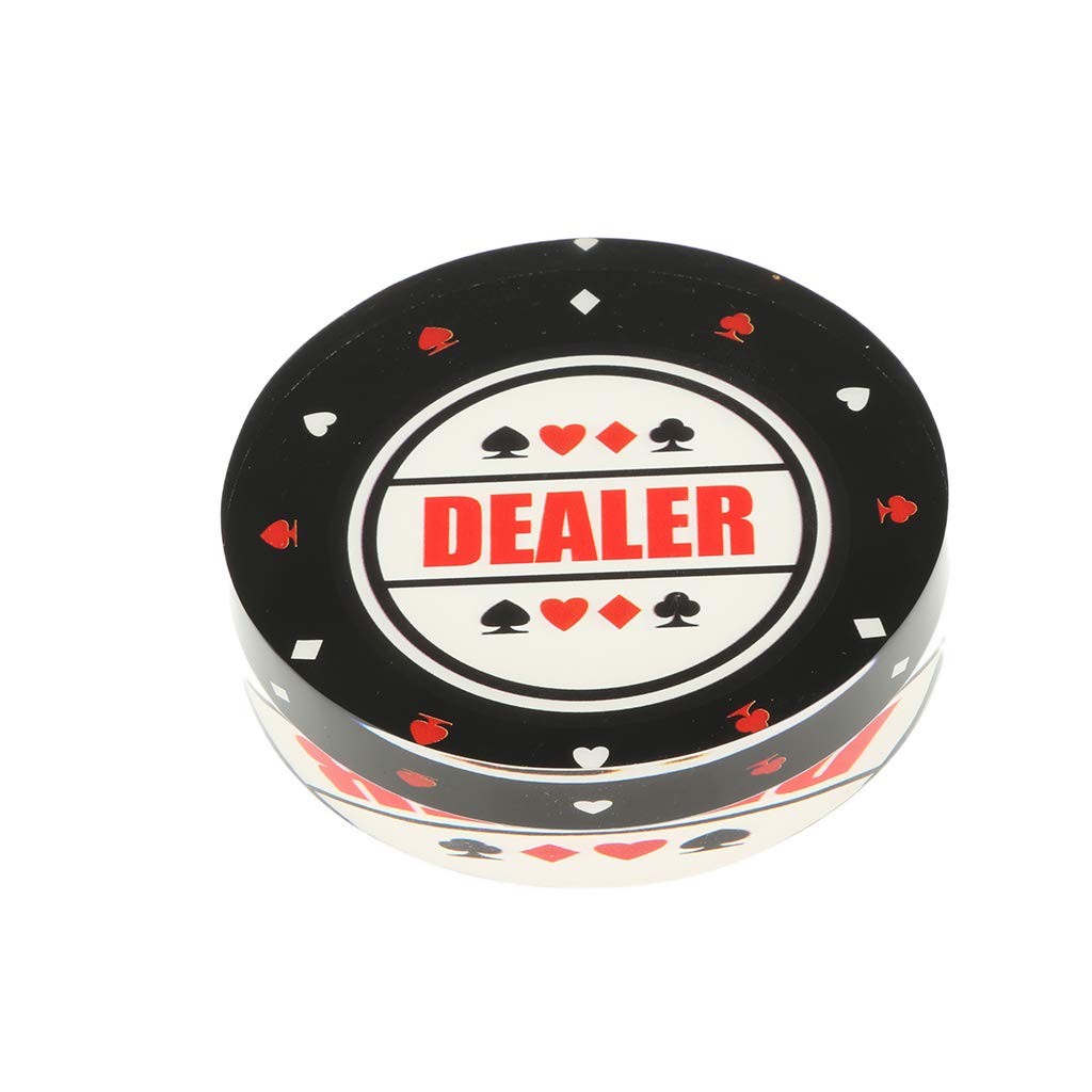 Garende White Acrylic Puck for Dealer Button in Party Games