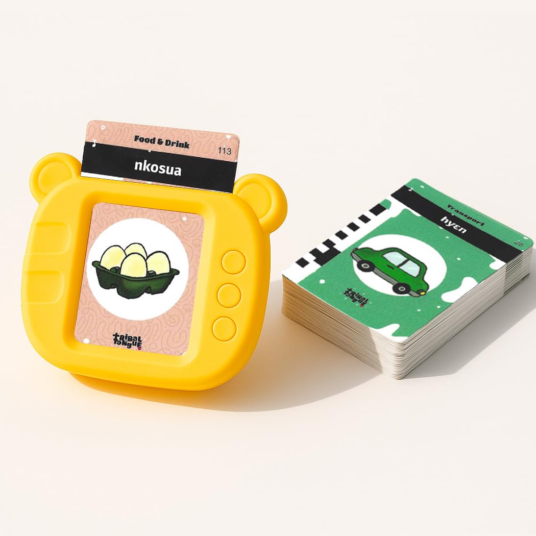 Twi Talking Flashcards - 224 Words! Language Learning Toy in Twi (Asante Twi) for Kids Ages 3+ | Native Audio | Screen-Free Educational Flashcards | Montessori Interactive Gift for Kids Toddlers