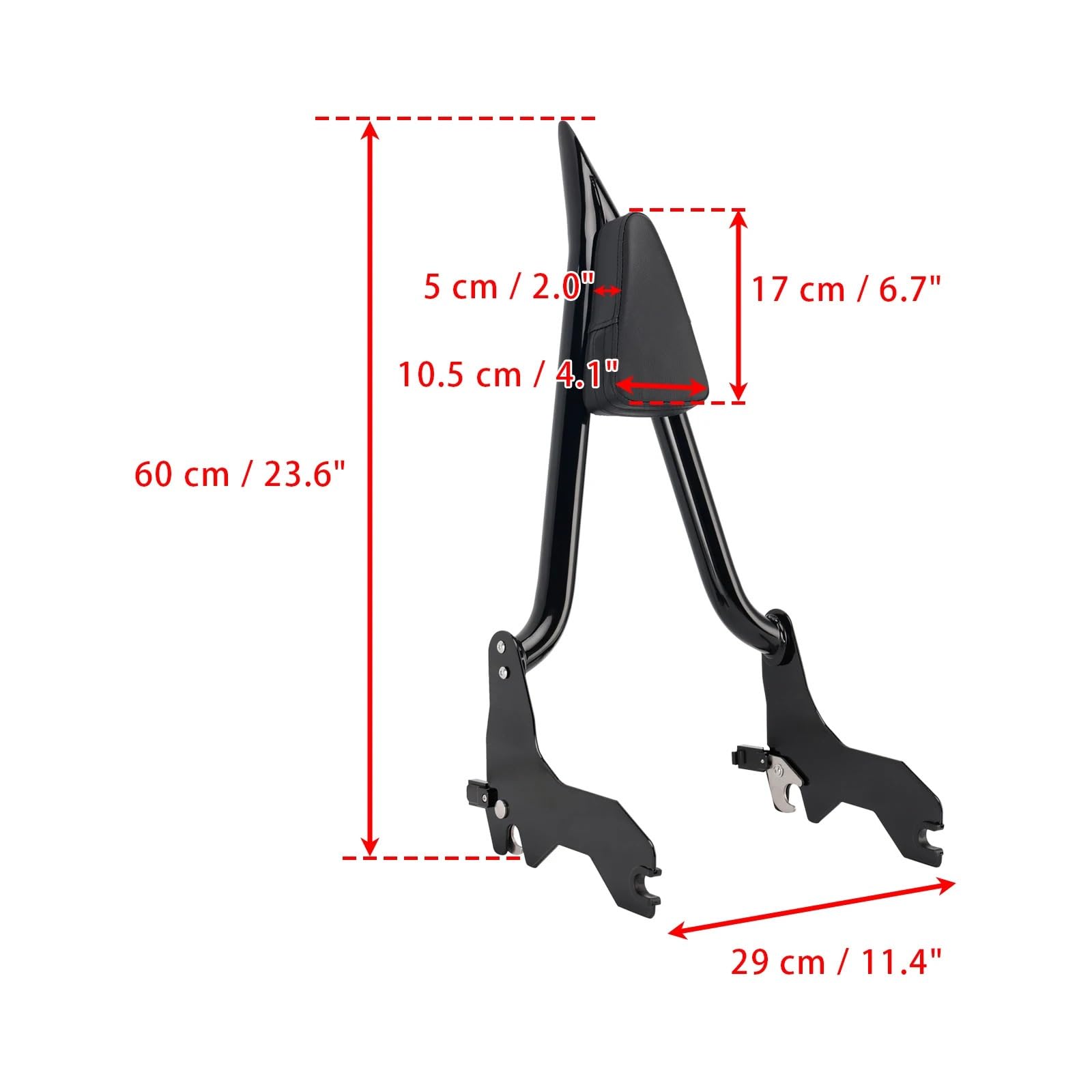 Schienale Posteriore per Moto Schienale Sissy Bar passeggero adatto per Softail Fat Bob 114 FXFB FXFBS 2018+ Schienale posteriore rimovibile per moto