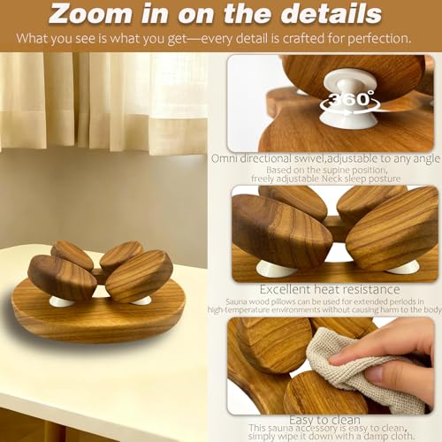 Benks Sauna Accessories Headrest Pillow, Relieves Neck Pain & Supports Head - Image 5
