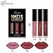 WensLTD 3PCS/Set Waterproof Matte Liquid Lipstick Cosmetic Sexy Lip Gloss Kit (E)