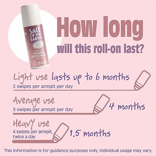 Salt of the Earth Natural Deodorant Roll On Lavender & Vanilla - 100% Natural Ingredients, Effective Protection, Vegan, Cruelty Free - Suitable for Women, Men & Kids - 75ml - Image 6