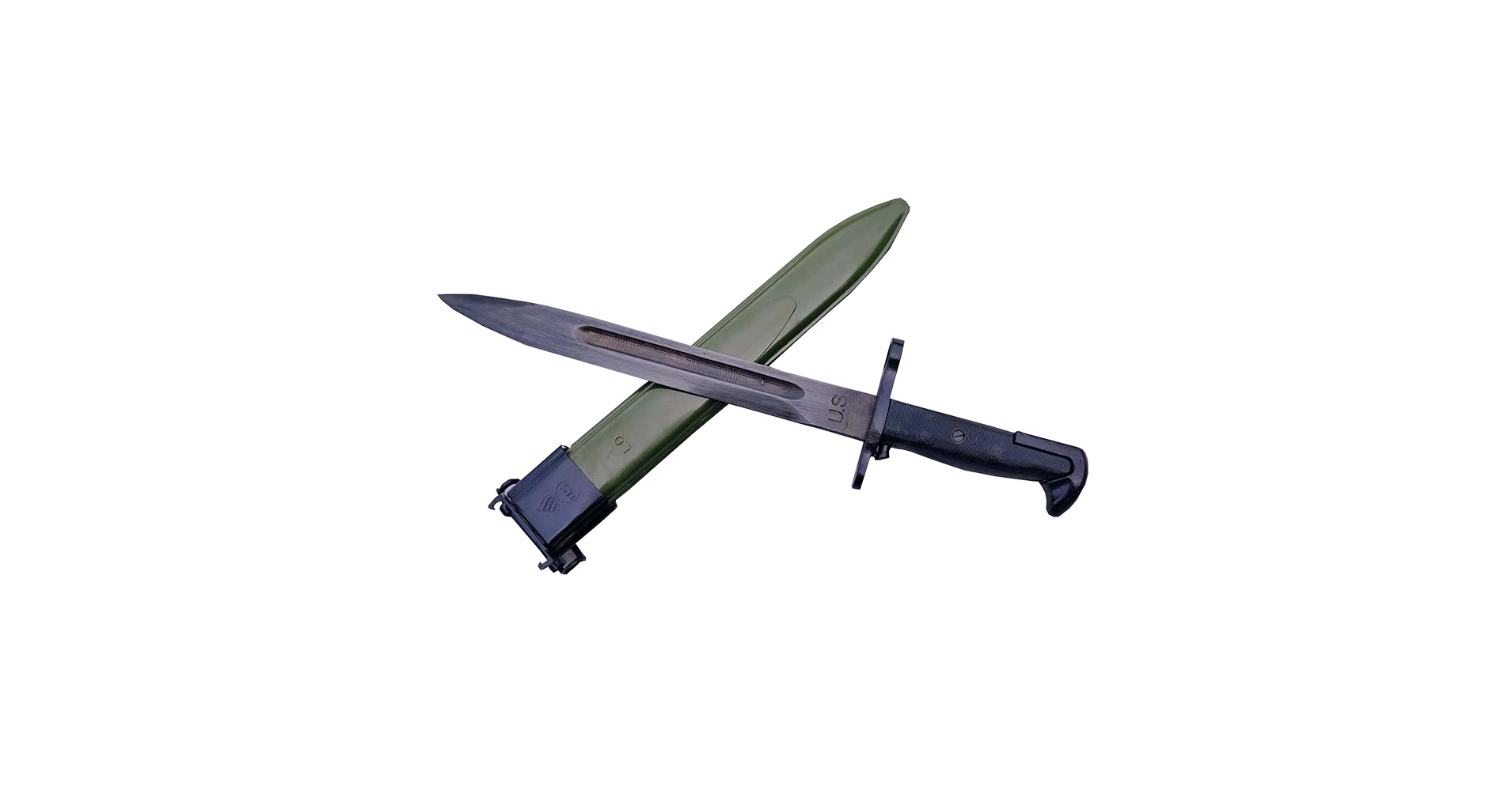 【鑑賞刀】WWⅡ米軍 アメリカ陸軍 US M1ガーランド用銃剣 吊具付【模造刀】 鑑賞刀】WWⅡ米軍 アメリカ陸軍 US M1ガーランド用銃剣 吊具付【模造