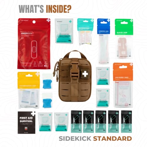 Image of My Medic Sidekick - Camping Hiking and Backpacking First Aid Kit - 70 Items - HSA and FSA Eligible - Small Ifak Great for Travel or Motorcycle - Portable Emergency Kit - Coyote
