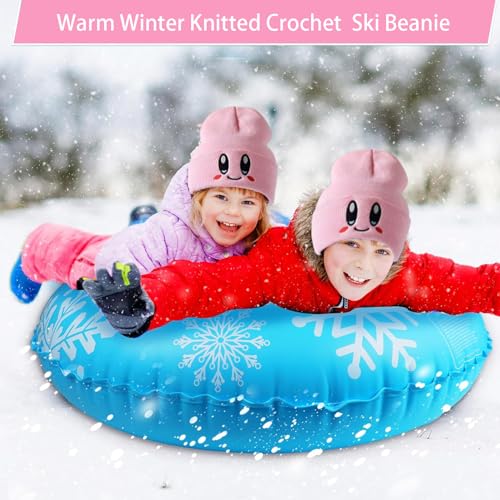 Beanie Knit Hats Cat Beanie Lovely Face Hat Cute Anime Beanies Embroidery Winter Knitted Hats Caps for Boys Girls3