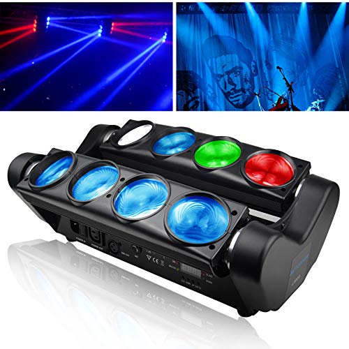 Moving Head LED Light,Betopper 8x8W RGBW 4 In 1 LED Stage Light Moving Beams Rotating, DMX-512 Portable DJ Light LED Lighting for Concert,Party,Stage,Restaurant etc.