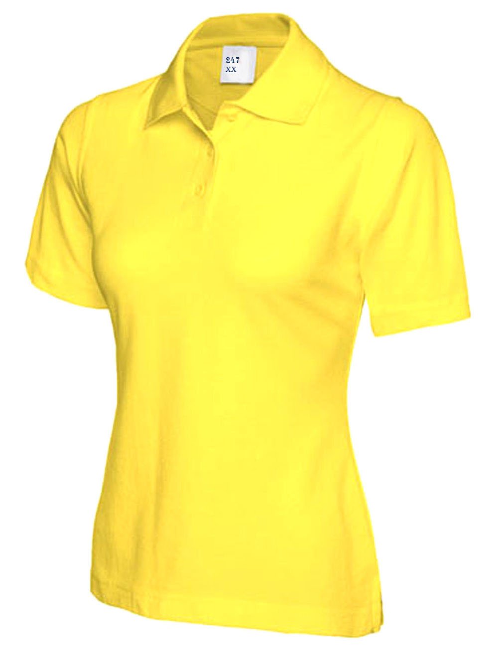 Ladies Premium Pique Polo Shirt (UK 14, Yellow)