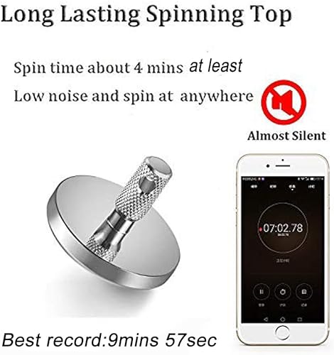 Miniatura 10 de Colorida parte superior giratoria de metal de acero inoxidable, giroscopio de precisión antigravedad, juguete de escritorio de equilibrio perfecto,