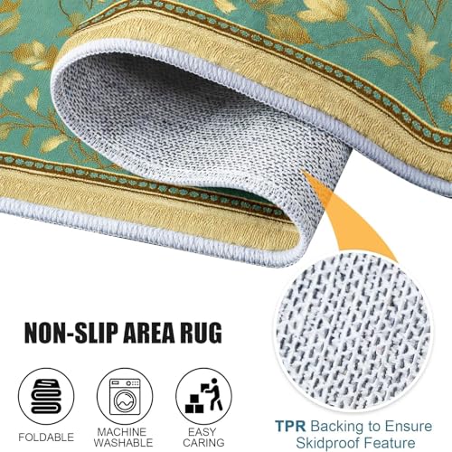 Tapis de chambre lavable motif vigne champêtre grand tapis entrée cuisine 90x180cm