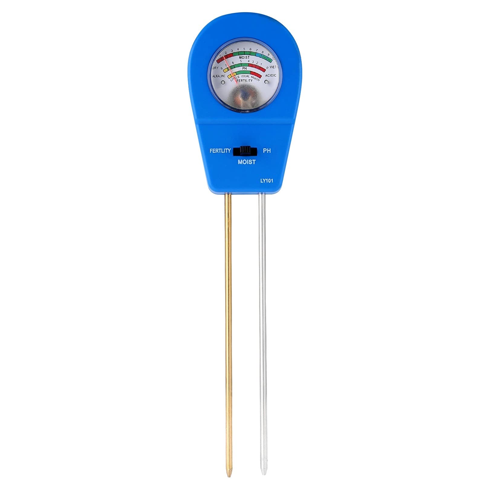 Mmhhhg Blu Moisture Meter, Soil Tester 3-In-1 Soil Ph Meter Soil Detector Ph Tester Garden Flowers Soil Moisture Sensors(Blu)