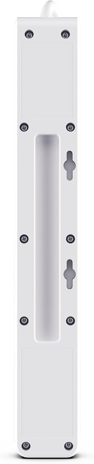 CyberPower CSP604UCW Surge Protector, 1500J, 6 Outlets, 1 USB-A, 1 USB-C, 4 Foot Power Cord, White, ETL