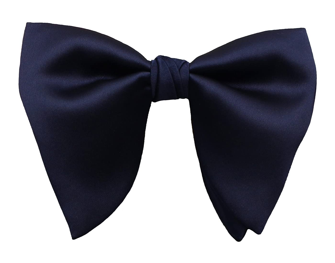 Mens Oversized Satin Silk Bow Tie Solid Color Formal Tuxedo Big Bowtie