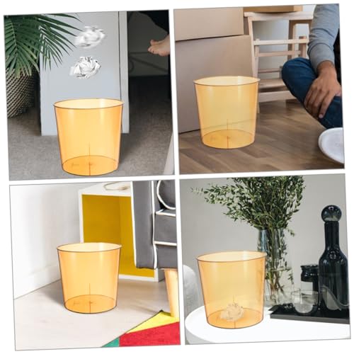 Caneca de basura compacta rectangular naranja KICHOUSE miniatura 6