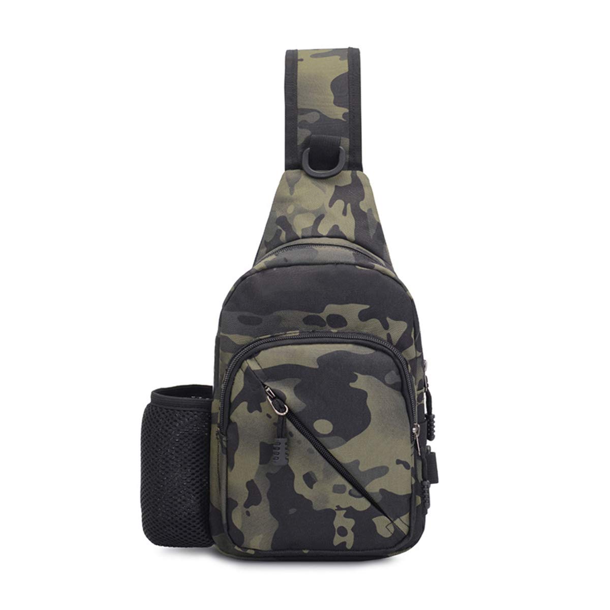 BraveHawk OUTDOORSSling Chest Bag, 900D Nylon Oxford Portable Tactical Waterproof Compact Crossbody Pack for Hiking Cycling