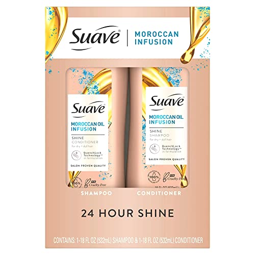 Suave Moroccan Oil Infusion Shampoo and Conditioner Set, 18 oz 2 Count image 3