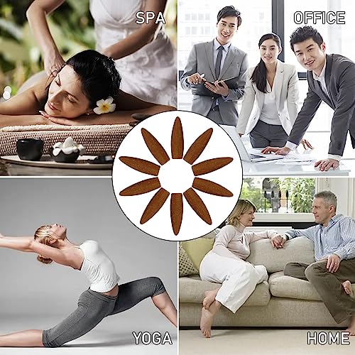 2Inch India Big Backflow Incense Cones For Waterfall 30 Mins Long Burning Time (6 Variants,120 Cones) For-Purification-Relaxation-Positivity-Yoga-Meditation Incense Cone #TOP5