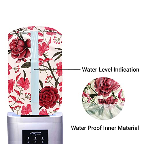Image of Polyester Water Dispenser Bottle Cover With Adjustable Elastic Closure And Water Level Indication For 20L, Pack of 2Pc (Color- Red, 17x11 Inch)