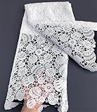 Vsadsau 5 Yards Soft African Guipure Lace Couple Cord Lace Cupion Fabric for Ladies Gentlemen Dress G 5yard