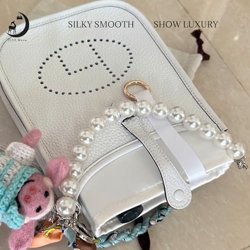 Image of Fits for Evelyne Bag Insert Organizer For Hermes(23,Pink) | Premium Silk Material,Smooth Touch,Lightweight,zipper,protect from scratches & stains,multiple pockets,keychain,waterproof
