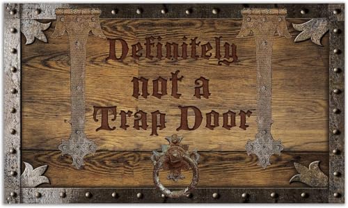 KIYIYZER Definitely Not A Trap Door Door Mat Funny Entrance Welcome Outdoor Indoor Mats Home Decor Housewarming Gift 17 x 29 Inches