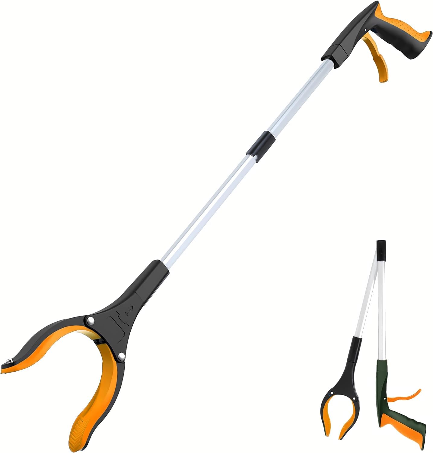 Reacher Grabber Tool, 80cm Foldable Grabber Reacher for Elderly, Lightweight Extra Long Handy Trash Claw Grabber, Reaching Assist Tool for Trash Pick Up, Nabber, Litter Picker, Arm Extension