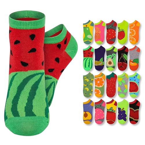 Image of Tipi Toe Women's 20 Pack Colorful Low Cut Socks - Lightweight, Breathable Design for All-Day Comfort Sizes 9-11 /10-13