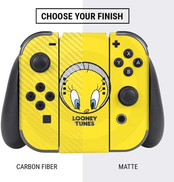 Skinit Decal Gaming Skin Compatible with Nintendo Switch Bundle - Officially Licensed Looney Tunes Tweety Bird Full Design