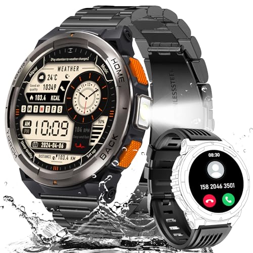 Opiniones y reviews de Altímetro más recomendados. 31 Reloj inteligente militar con brújula, altímetro, barómetro, linterna LED, visualización HD de 1.44 pulgadas, reloj de batería grande de 530 mAh, rastreador de fitness y...