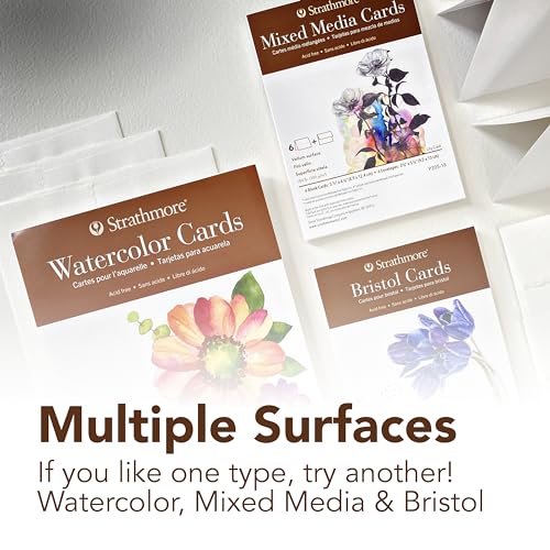 image for Strathmore 400 Series Mixed Media Cards, 5x6.875 inches, 6 Pack, Envel