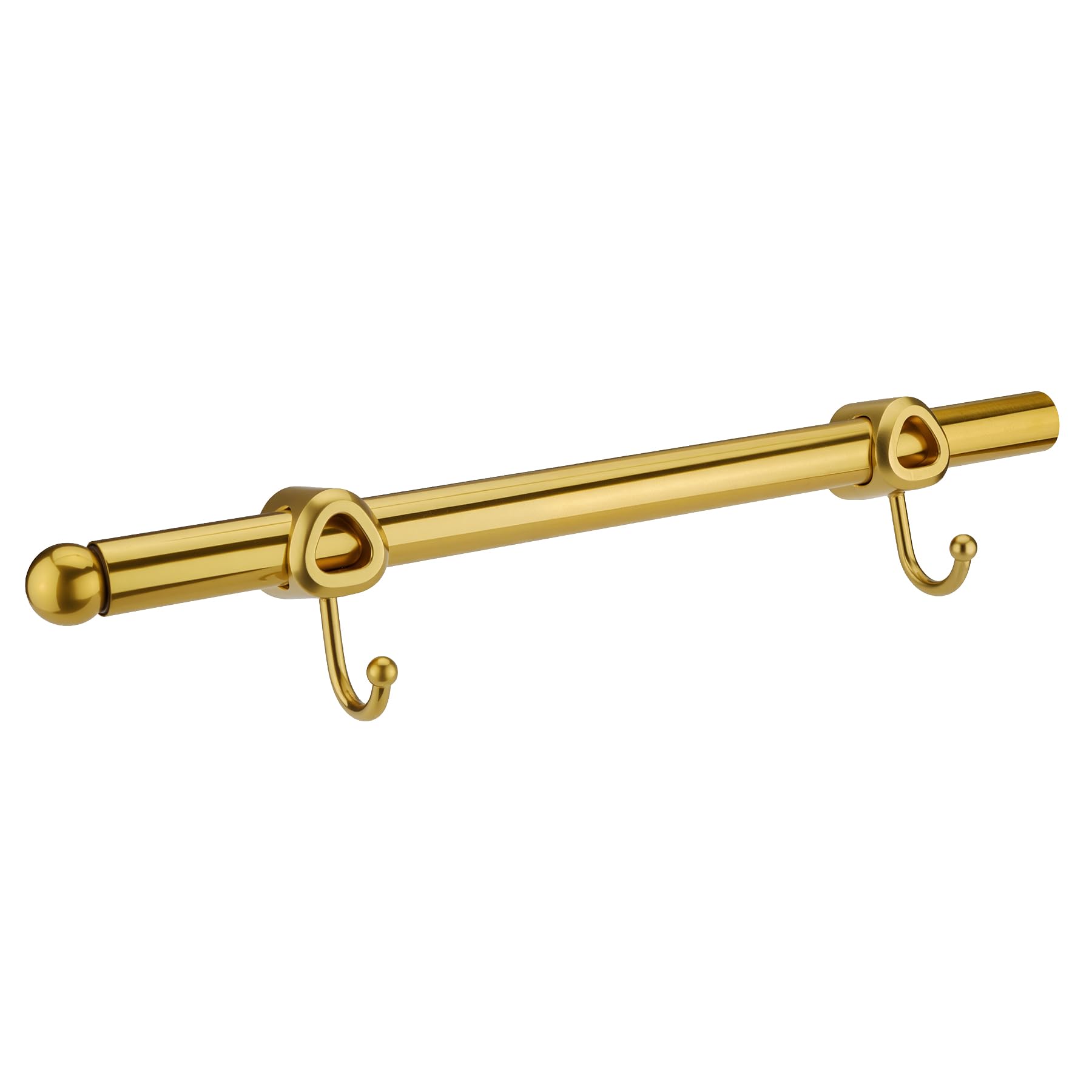 Photo 1 of Valet Rod for Closet Pull Out with Hooks, Easy To Install (Brushed Gold/1 Pack, 14 Inch)