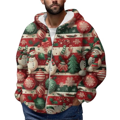 Generisch Plumifero Hombre Invierno Multibolsillos Chaquetones de Ropa Talla Grande Ligero Abrigos Invierno Chaqueta Forro Polar Chaqueta de Esqui Hombre Bermellón M