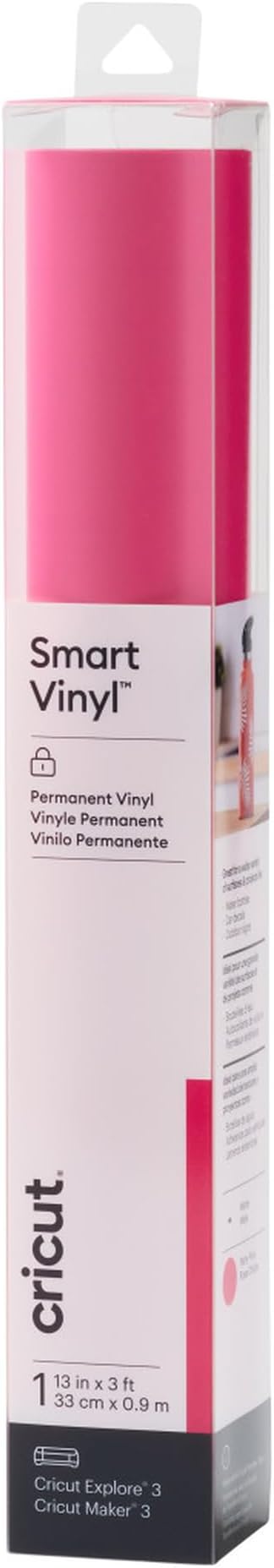 Cricut Smart Vinyl Permanent | 1 sheet | 33cm x 0.9m | Party Pink, 0,9m (3ft)