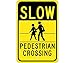 SLOW (GRAPHIC) PEDESTRIAN CROSSING 18X12, .080 HIP REF ALUM (2 Pack)