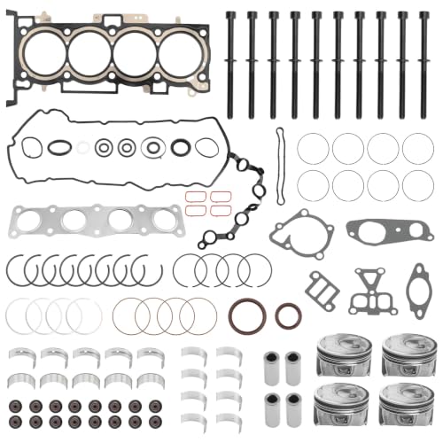 Image of Engine Rebuild Kit for 2.4L G4KJ, Pistons Rings with Full Gasket Set, Complete Engine Overhaul Kit Compatible with 2011-2018 Hyundai Sonata Tucson Kia Optim, Replace# 23040-2G500 23410-2G500