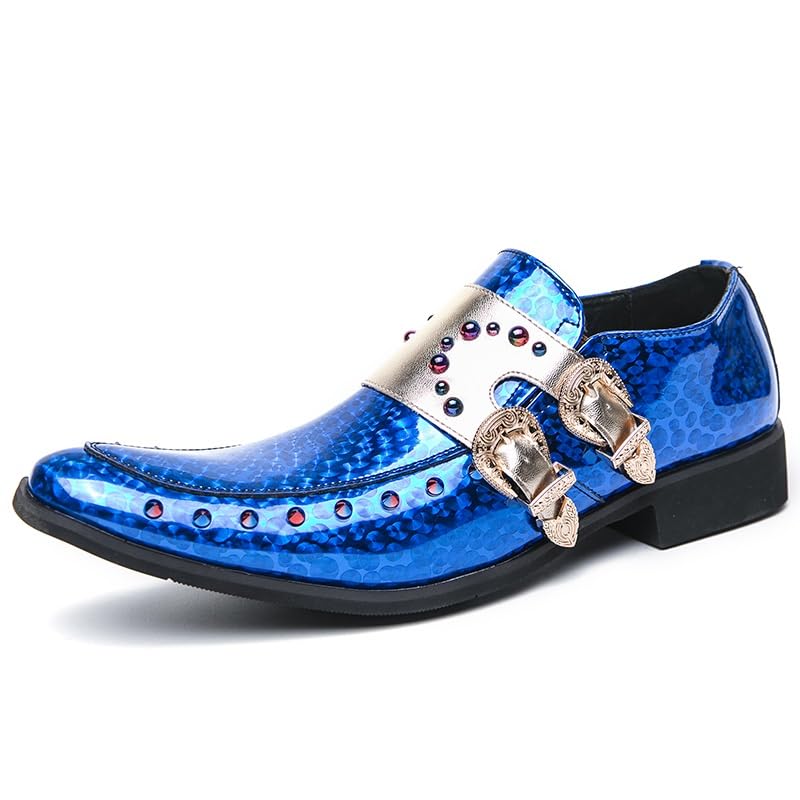 LMLTOP Oxford-Schuhe Für Herren – Slip-on Mit Mönchsriemen, Schwarz, PU-Leder, Rutschfeste Sohle