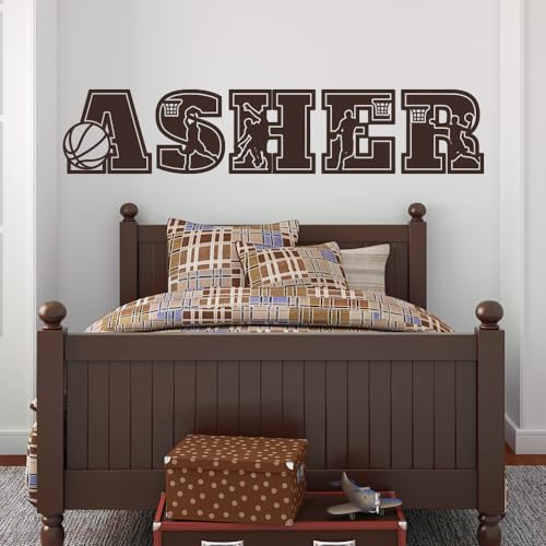 Vinilo decorativo personalizado con nombre de baloncesto miniatura 4