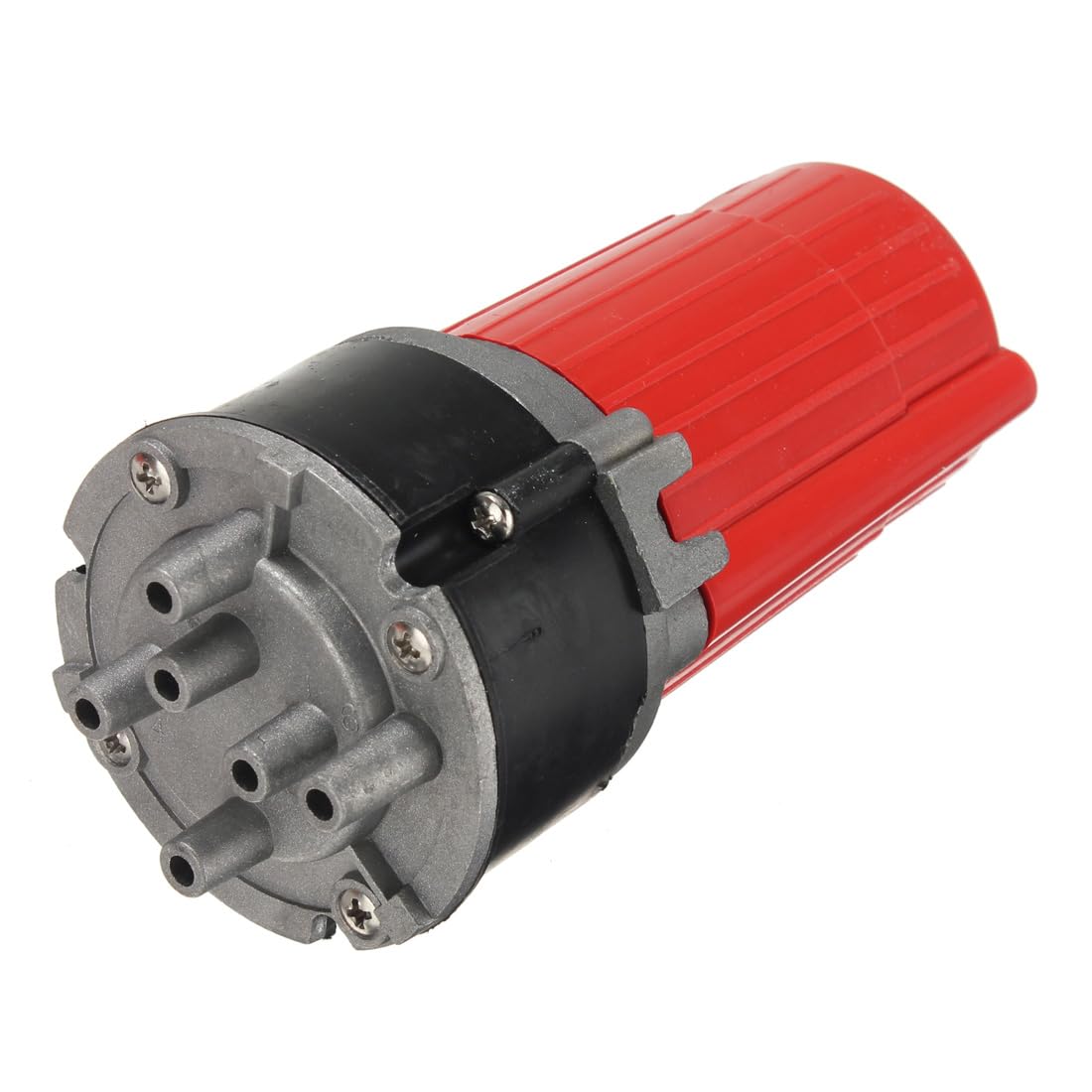 Bocina Coche,Claxon Coche Universal 5 Trompeta Musical Chrome Air Horn 1 2V 125DB Camión de Coches Boat Busses Compresor de Aire(Red)
