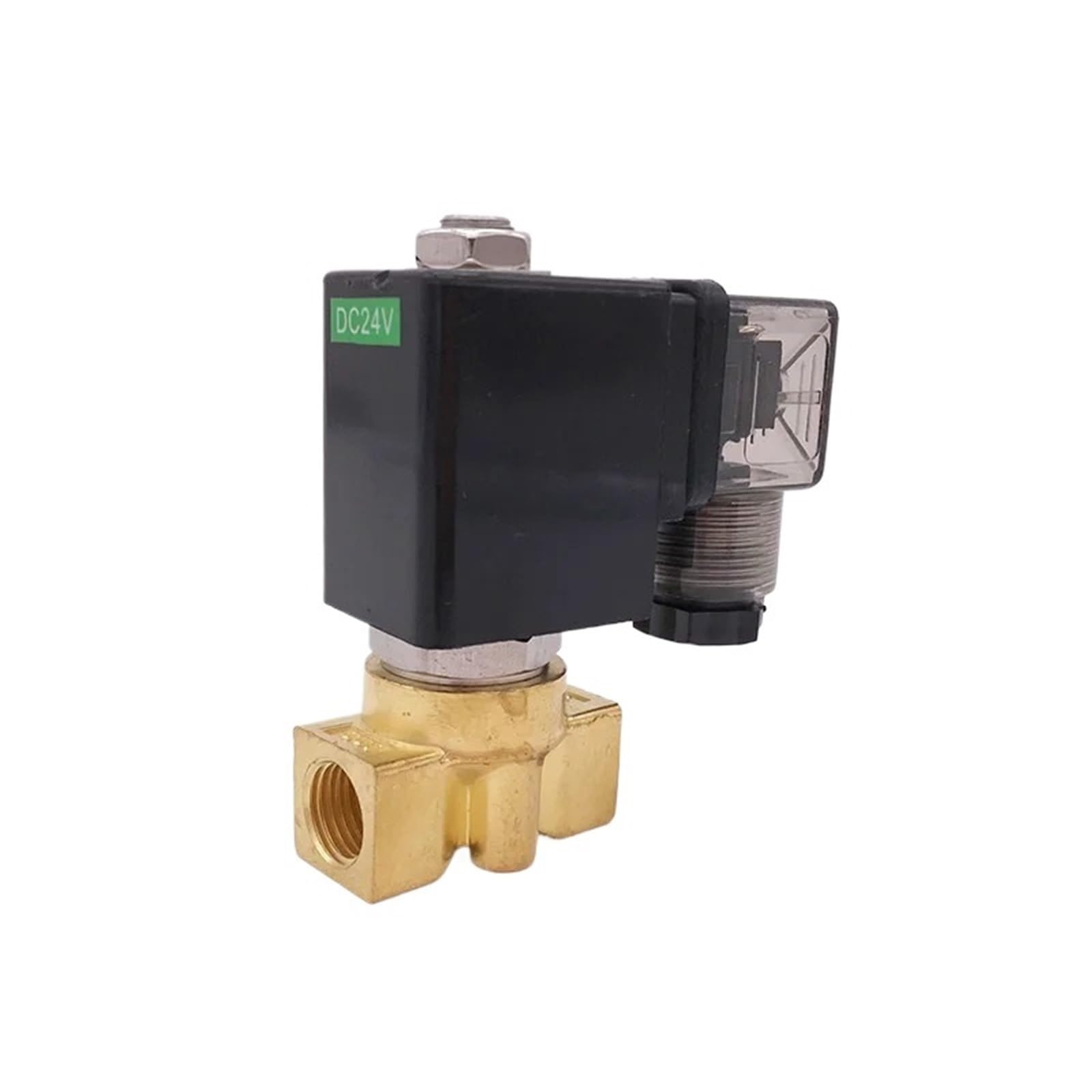 Coasddrld Dc24v 2 Way Brass Solenoid Valve 1/4" 24V Dc Orifice 2.5Mm Normal Close(Dc24v)