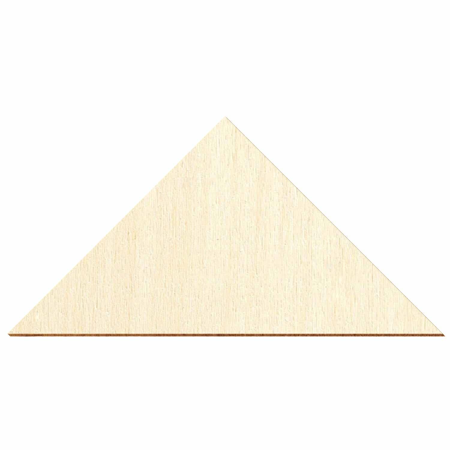 Triángulos de madera en ángulo recto, decoración artesanal, 2-50 cm, tamaño: 17 x 17 x 24,04 cm, paquete con 25 unidades