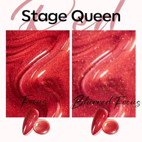 Image of modelones Glitter Gel Nail Polish Pastel Red Gel Nail Polish Soak-Off UV Gel Polish - 28+ Days Long-Lasting Salon-Quality Nail Art DIY Manicure & Gift 15ML