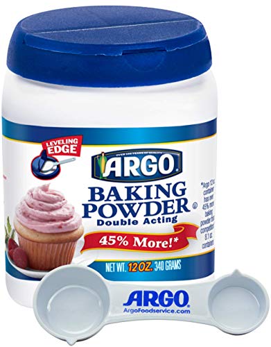 Argo Measuring Spoon & Argo Double Acting Baking Powder, 12 Ounce Resealable Plastic Container