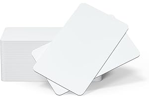 20 Blank White Plastic Cards for Printers