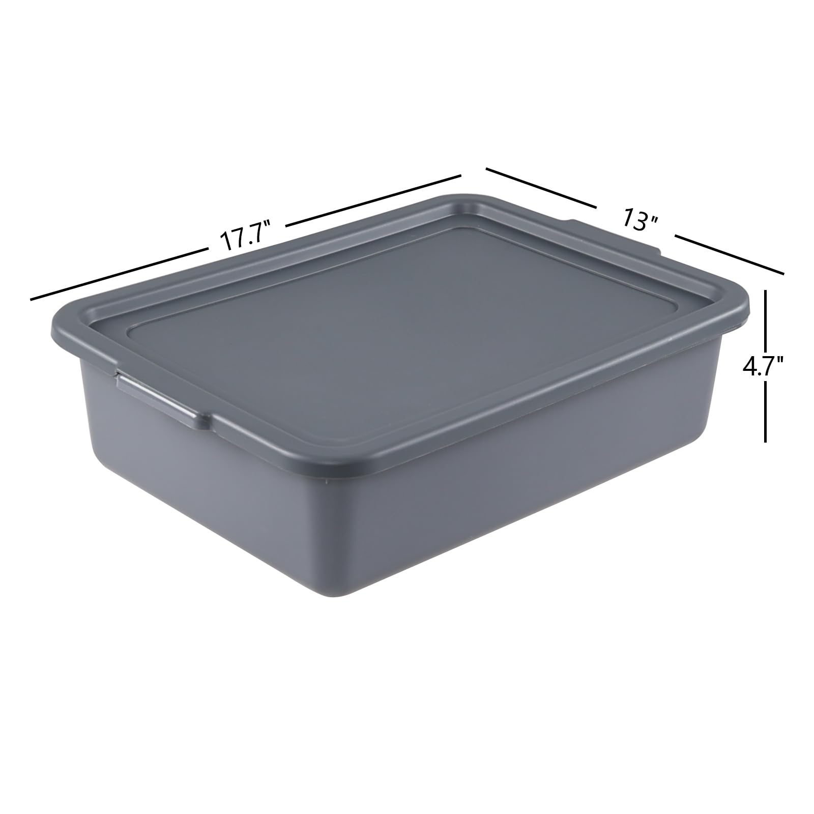 Bus Trays with Lids - Set of 3 -3