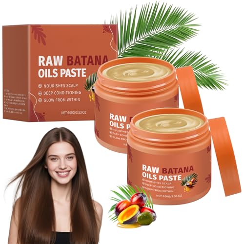 2 PCS Pasta de Aceite Crudo de Batana,Aceite de Batana para el Cabello, Aceites De Batana El Crecimiento Del Cabello,actúa contra el encrespamiento y la rotura, cuida el cuero cabelludo para hombres y