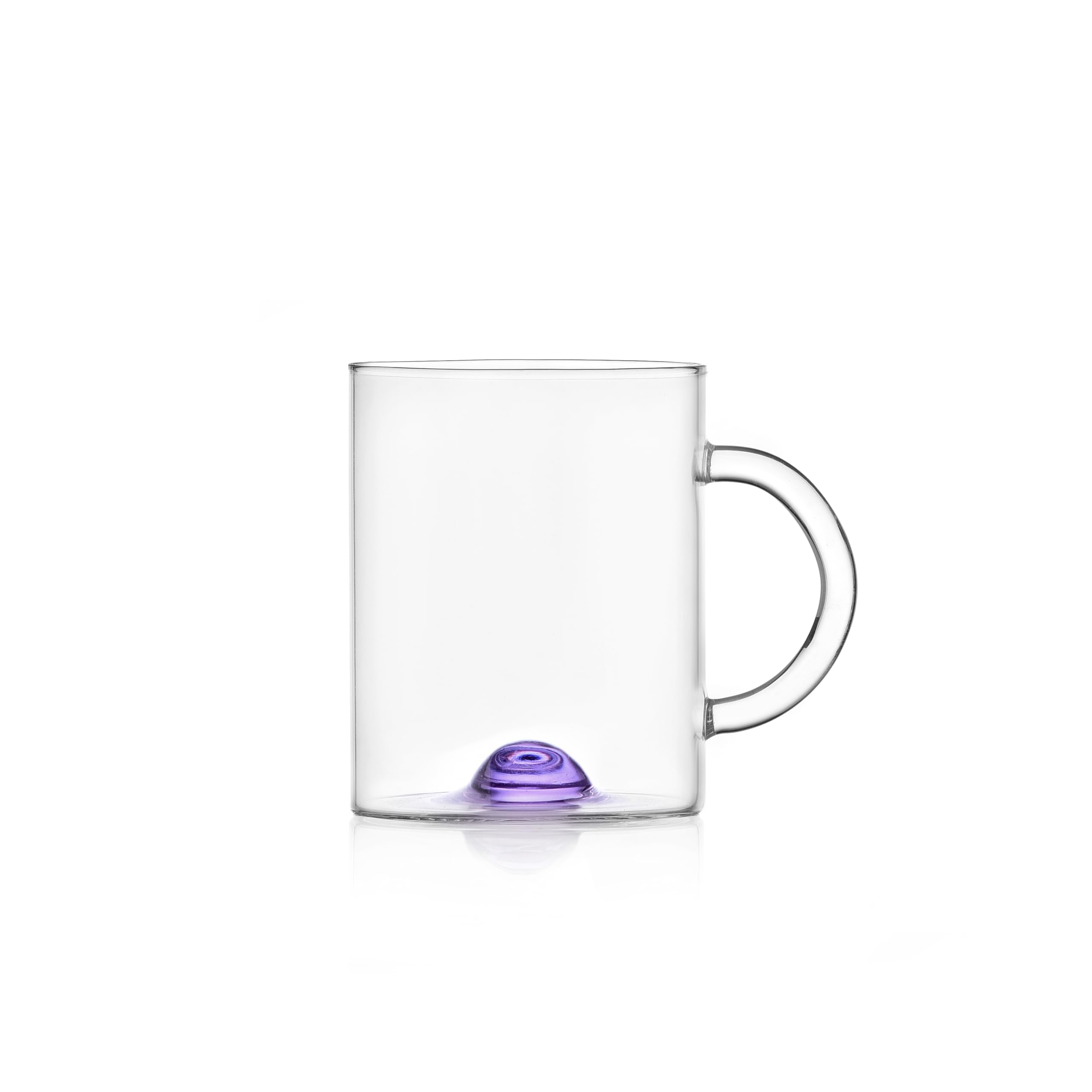 Ichendorf Milano Mug, Punto Lilac, Luna Collection, 40 cl, Borosilicate Glass, Handmade