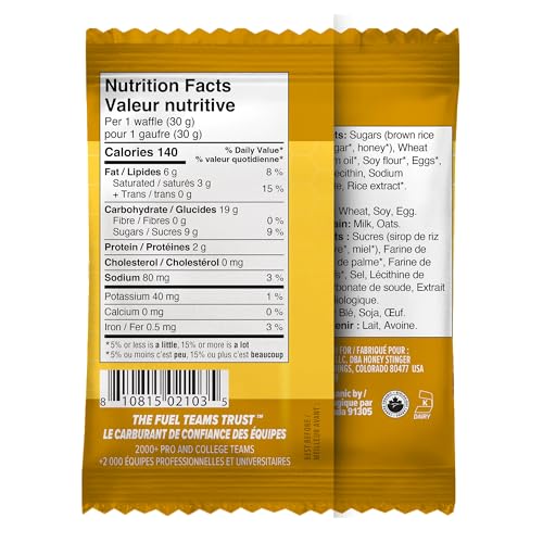 Image of HONEY STINGER Organic Honey Waffles 12 Count, 1.06 OZ | sports-nutrition-endurance-and-energy-bars