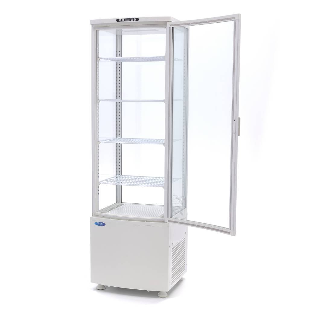Maxima Gourmet Fridge Display Cabinet 235 L 52 cm White