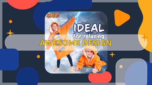 Manga Print Sweatshirt Eenheidsmaat Naruto Fleece Trui Voor Kinderen - Oversized Hoodie, Officiële Manga Print, Eenheidsmaat Naruto Merchandise Kleding